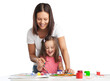 © BillionPhotos.com - Happy mother and daughter painting