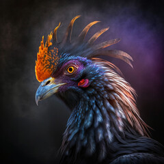 Sticker - Portrait of the Andean Rock Rooster