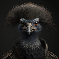 Sticker - The portrait of an emu