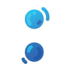 Sticker - Blue Balloon Colon Mark as Vertically Aligned Dots for Punctuation Vector Illustration