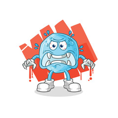 Poster - blue moon monster vector. cartoon character