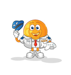 Wall Mural - throat lozenges pilot mascot. cartoon vector