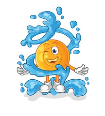 Poster - throat lozenges fresh with water mascot. cartoon vector