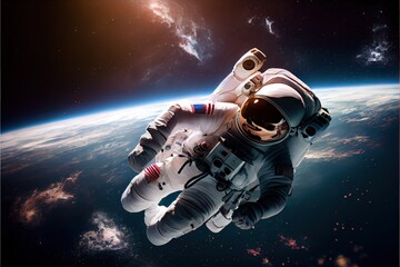 Wall Mural - World Astronaut Day April 12 realistic
