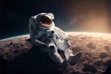 Wall Mural - World Astronaut Day April 12 realistic