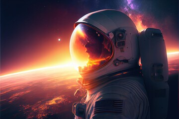 Wall Mural - World Astronaut Day April 12 realistic