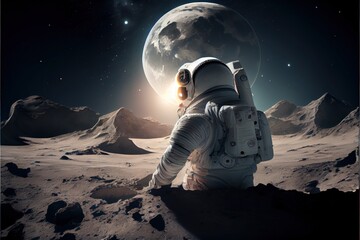 Wall Mural - World Astronaut Day April 12 realistic