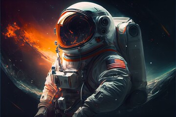 Wall Mural - World Astronaut Day April 12 realistic