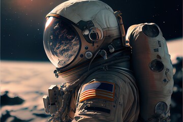 Wall Mural - World Astronaut Day April 12 realistic