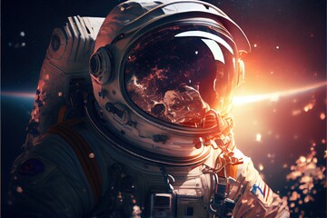 Wall Mural - World Astronaut Day April 12 realistic