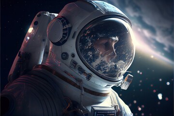 Wall Mural - World Astronaut Day April 12 realistic