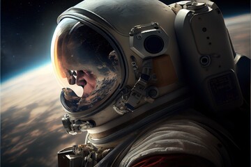 Wall Mural - World Astronaut Day April 12 realistic