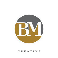 Wall Mural - bm logo design vector icon luxury premium	