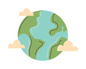 Sticker - earth planet map