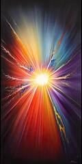 Wall Mural - 4K resolution or higher, a Rainbow Burst of Possibility. Generative AI Technology