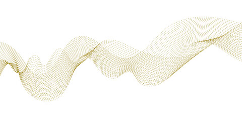 Abstract brown, yellow wave lines on transparent background. Digital frequency track equalizer. Abstract frequency sound wave lines and twisted curve lines background.