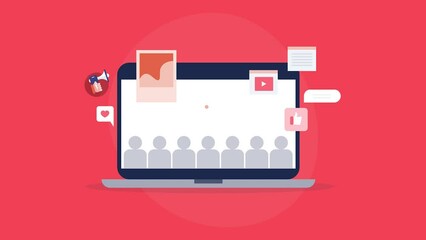 Poster - targeting online social media network audience with content marketing strategy, visual communication