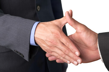 Sticker - Closeup of Two Businessmen Shaking Hands