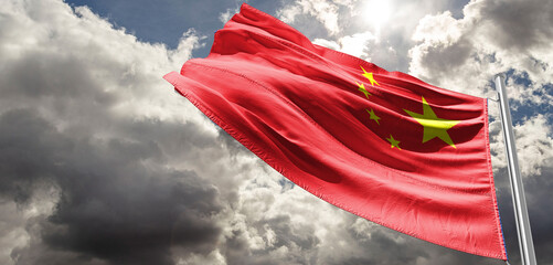 Wall Mural - republic of china flag of china china flag waving 