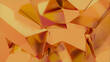 © RocknRoller Studios - Colorful Yellow and Orange Glass Pieces form a Trendy Abstract Wallpaper. Refractive 3D Render.