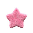 pink star Fur 3D element render, Typography fluffy style