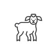 Lamb animal line icon