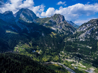 Carnia, Monte Croce pass and Monte Coglians. Nature in Friuli.