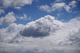 Fototapeta Niebo - Stratus cumulus alto nimbo clouds in the blue sky is weather messengers