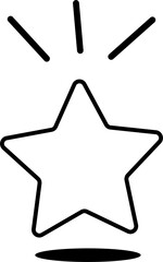 Wall Mural - A shadowed and glowing star pattern icon