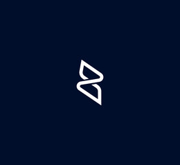 Poster - letter z logo. technology business logo design concept template