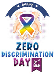 Wall Mural - zero discrimination day banner design