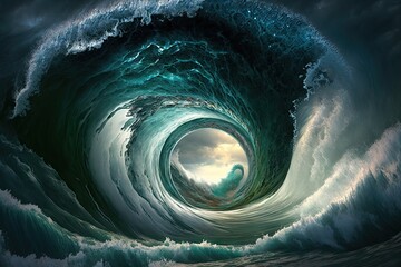 Vortex at Sea: The Ferocity of Nature's Force Generative AI