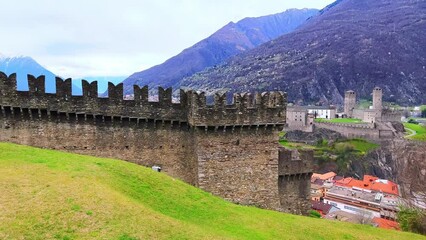 Poster - Montebello and Castelgrande of Bellinzona, Ticino, Switzerland