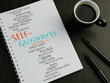 © treenabeena - SELF-AWARENESS word cloud in notebook with cup of espresso and pens on black wooden desk