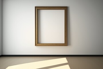 Empty blank frame mock up. Generative AI illustration.