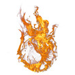 Fire flame png isolated on white background 