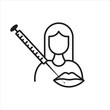 Cosmetologist, lip -lip icon icon vector illustration symbol