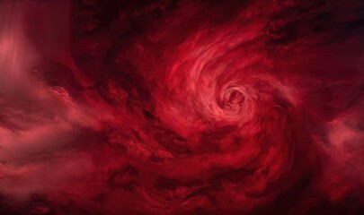 Poster -  a red and black swirl is shown in this artistic photo.  generative ai