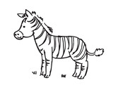 Fototapeta Konie - zebra vector illustration