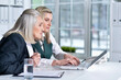 © aletia2011 - two mature businesswomen sitting at table with laptop and working