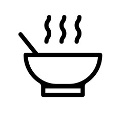 Canvas Print - hot soup vector icon