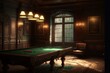 © Sndor - billiard room with a retro atmosphere, with a large table and beautiful lights