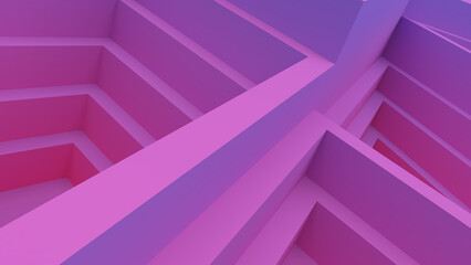 Wall Mural - Abstract polygonal background in shades of pink and purple,3d rendering