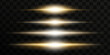 © Олександр Бейдик - Horizontal light rays, flash yellow horizontal lens flares pack, laser beams, glow yellow line on transparent background, beautiful light flare, bright gold glare, vector illustration, eps 10.