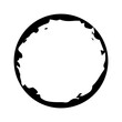 stain circle frame 