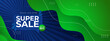 Blue and Green Sale Banner Background
