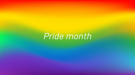 Happy pride month. Pride vector abstract background in mesh art file. Trendy wavy dynamic design. Liquid and fluid colors abstract background. Soft blur wallpaper. Vector illustration.