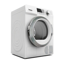 Washing Machine Isolated On White , Ai Generated