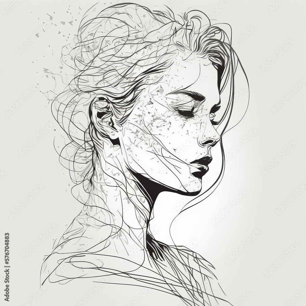 Abstract Drawing Portrait