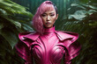 © ADDICTIVE STOCK - AI generated picture of ethnic lady in futuristic costume standing in rainforest